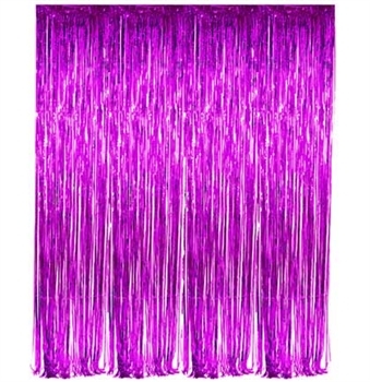 Purple Fringe Curtain