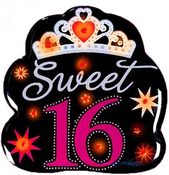 Sweet 16 Light Up Button