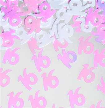 Pink & White 16 Confetti