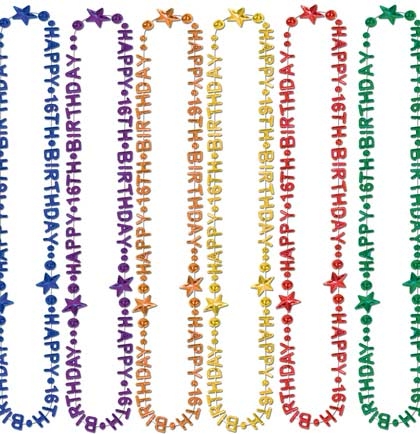 Happy Birthday Party Beads Necklaces