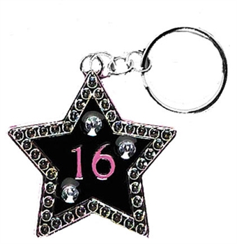 Sweet 16 Sparkle Key Chain