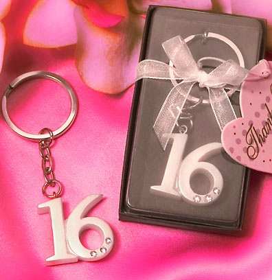 Sweet 16 Key Chain | Sweet 16 Party Favors | Sweet 16 Party Store