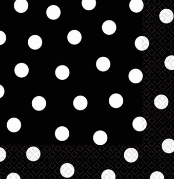 Black Polka Dots Napkins