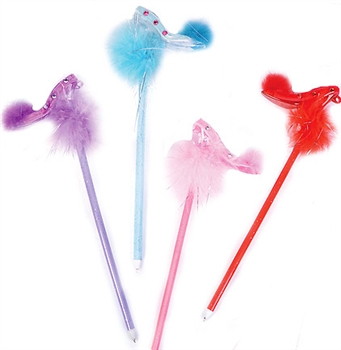 High Heel Feather Shoe Pen