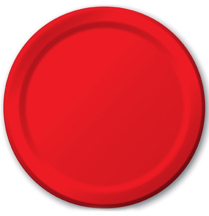 Solid Red Dessert Plates | Sweet 16 Party Supplies