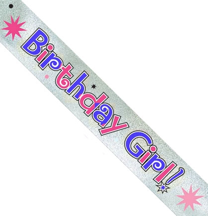 Silver Birthday Girl Sash | Sweet 16 Party Sash | Sweet 16 Party Store