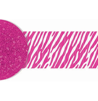 Pink & White Animal Print Party Streamer