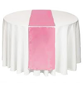 Light Pink Satin Table Runner