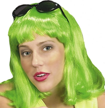 Neon Green Pageboy Wig