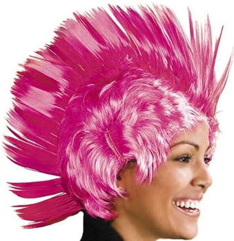 Hot Pink Mohawk Wig