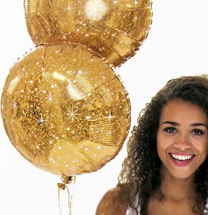 gold mylar balloons