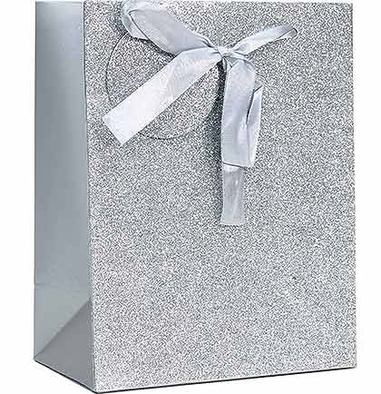 Silver Glitter Gift Bag